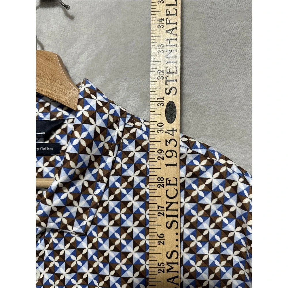Hart‎ Schaffner Marx HartSoft Luxury Cotton 2XL Polo Golf Short Sleeve Button Up